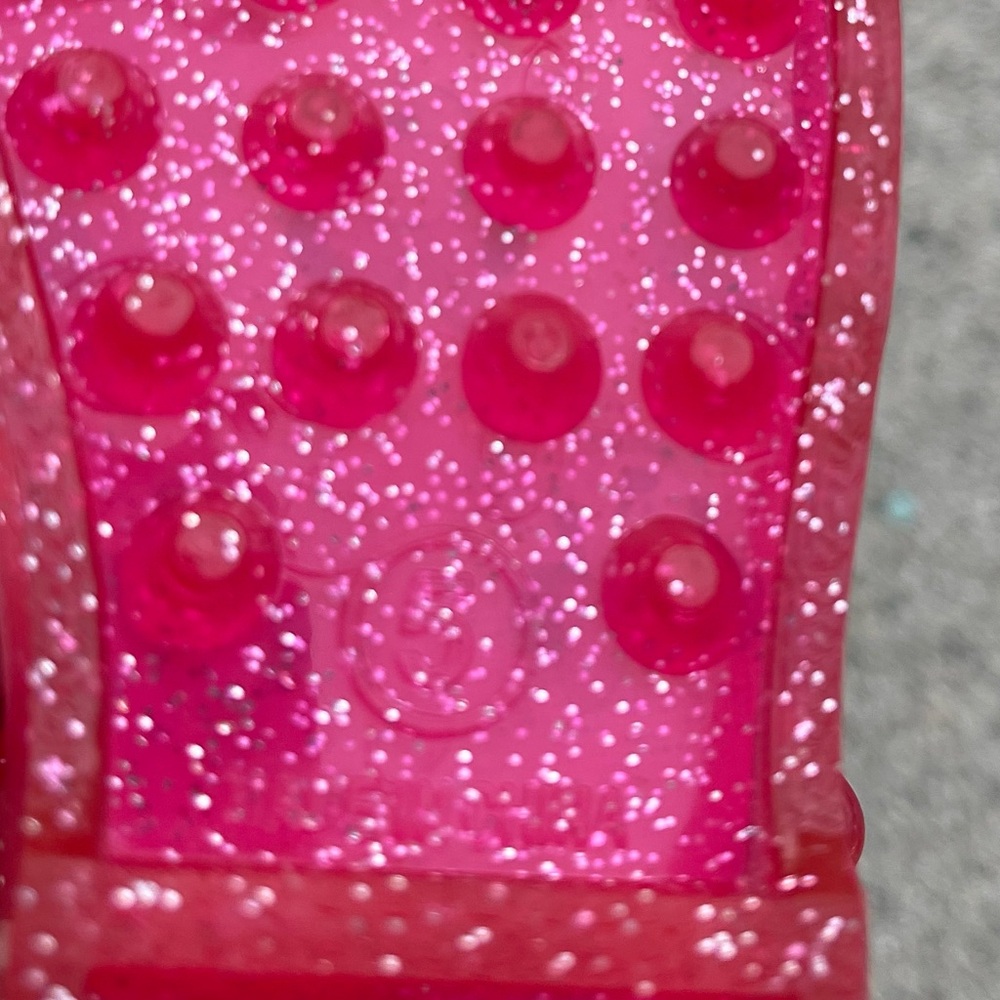 Minnie Mouse Pink glitter Jellies Jelly Sandals Shoes Toddler Sz 5 girl preloved - Picture 5 of 6